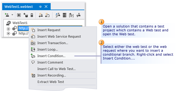 Web testlerine dallanma koşulları ekleme