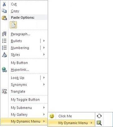 Custom Text context menu