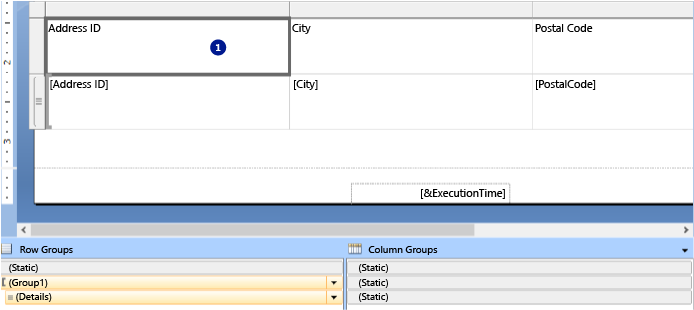 Grouping pane