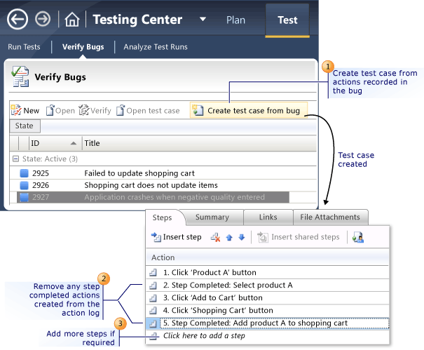 Hatadan Test Örneği Oluşturma