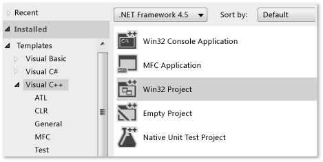 C++ Win32 Proje oluşturma