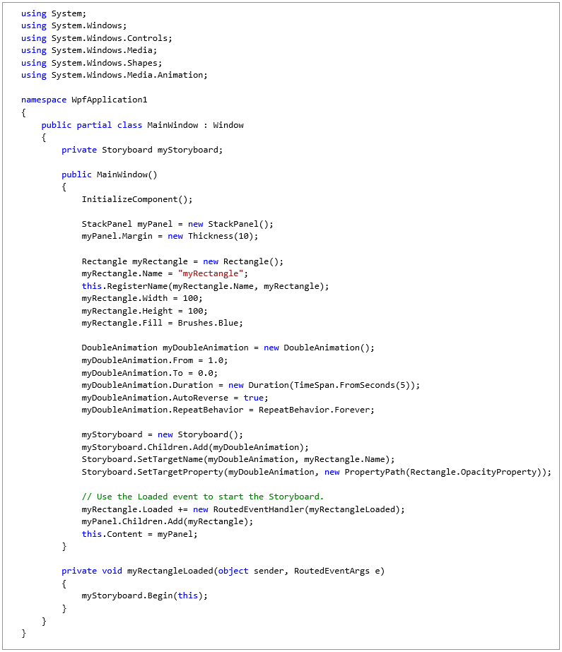 C# kod animasyon oluşturma