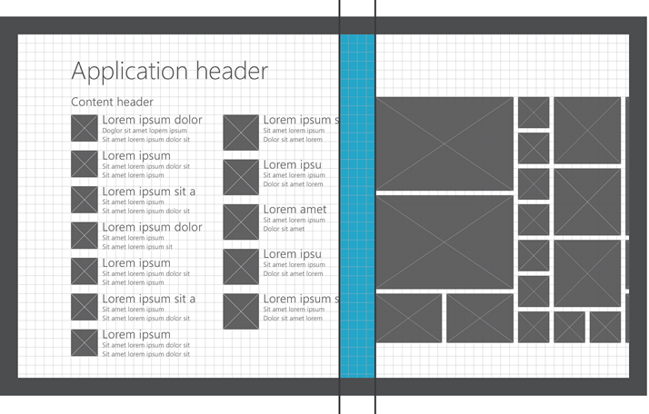 Illustration of horizontal padding between groups