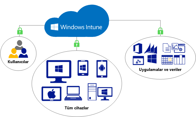 Windows Intune'u tek başına uyguladıktan sonra.