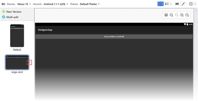 Loaded layout indicator Loaded layout indicator
