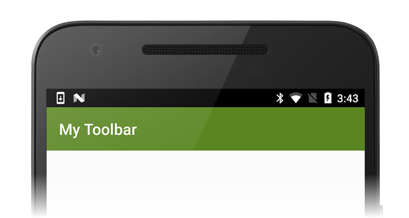 Yeşil renk düzenine sahip özelleştirilmiş Araç Çubuğu'nun ekran görüntüsü
