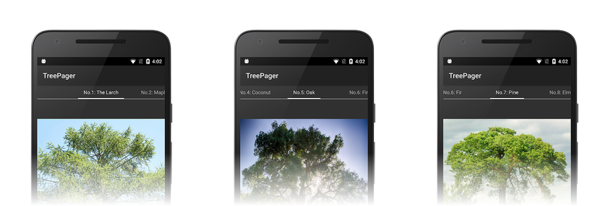 Metin dolu PagerTabStrip sekmeleri içeren sayfaların ekran görüntüleri