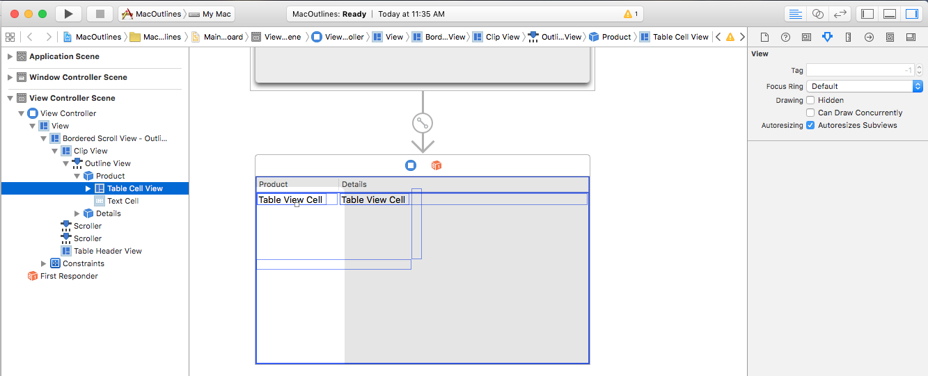 Öznitelik Denetçisi'nde seçili tablo hücresi için kullanılabilen özellikleri gösteren ekran görüntüsü.