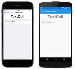 TextCell Örneği