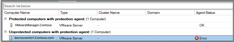 Bozuk kimlik bilgileriyle örnek vmware sunucusunun ekran görüntüsü.