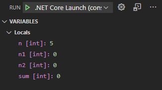 Değişkenler panelinin ekran görüntüsü.