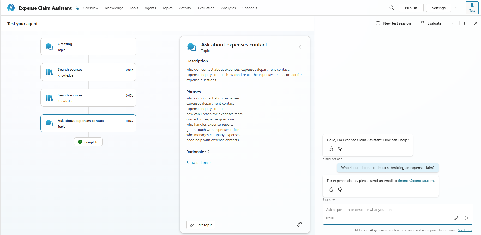 Screenshot of an activity map.