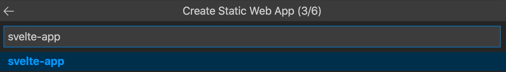 Svelte uygulaması olarak girilen kod konumunu gösteren ekran görüntüsü.