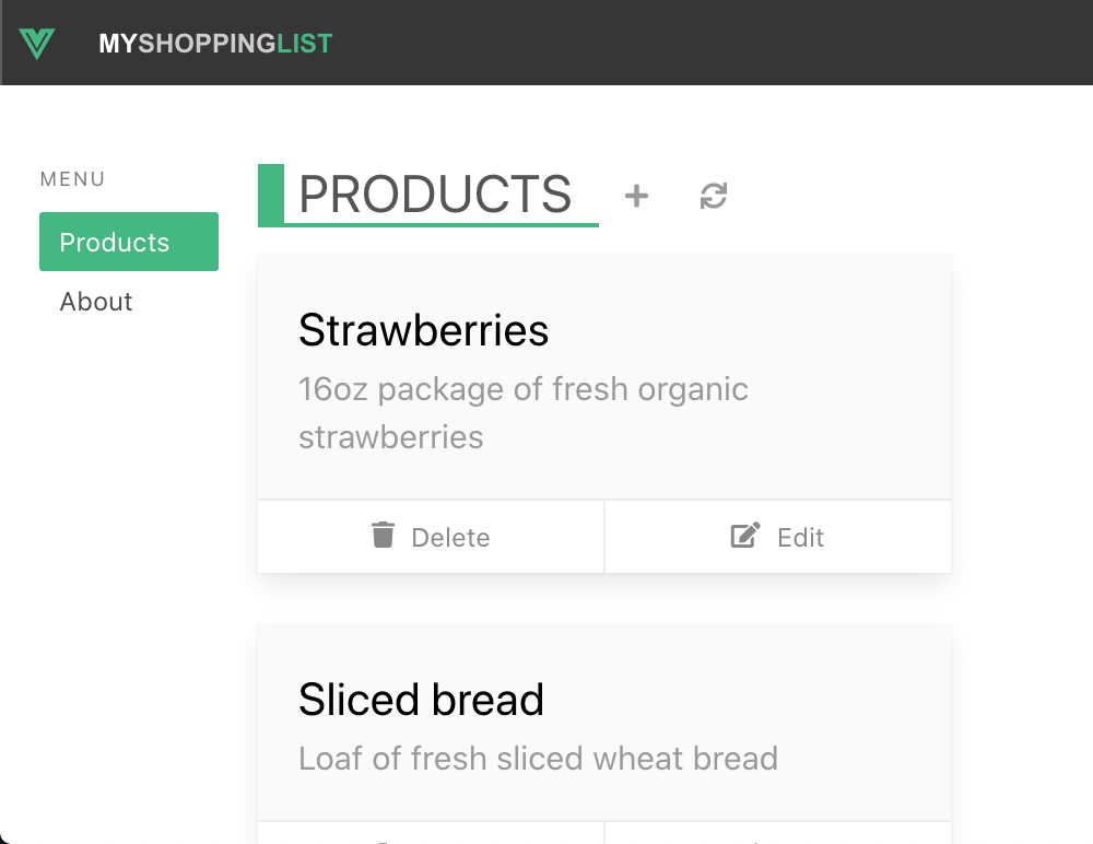 Web uygulamanızı gösteren ekran görüntüsü.