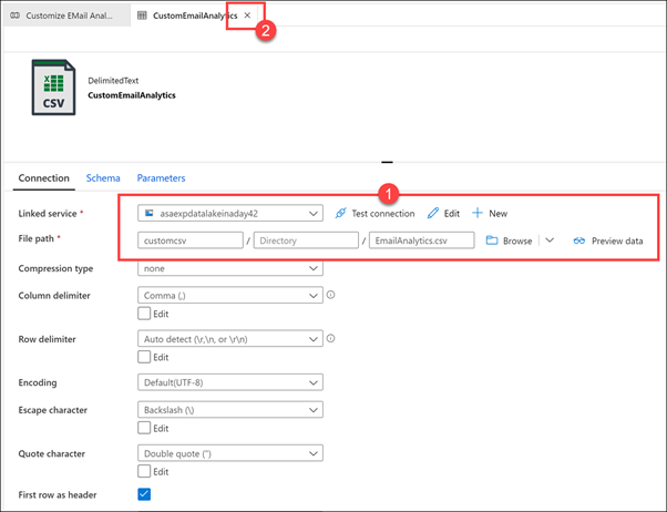 View linked service in Azure Synapse Studio