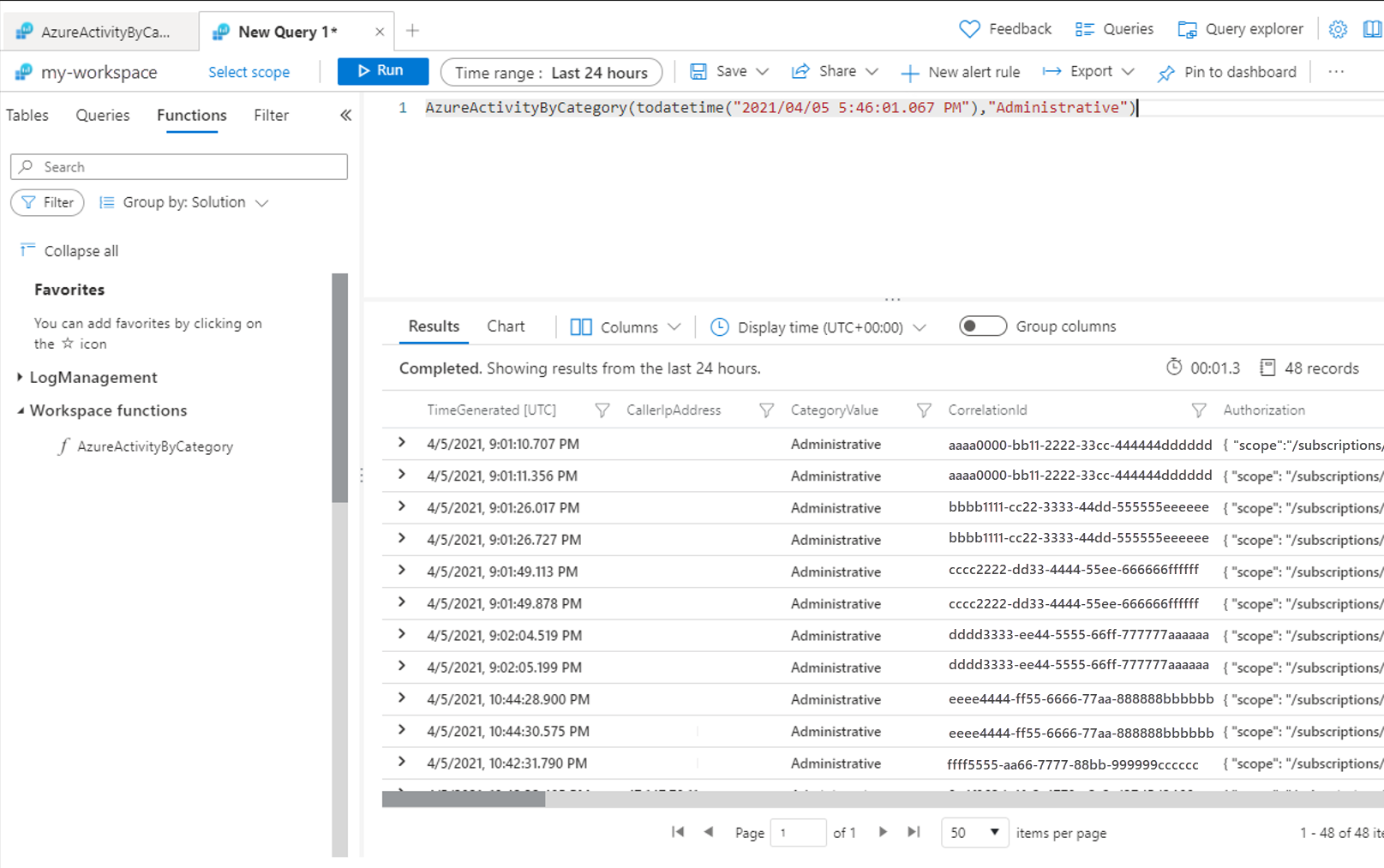 K Q L çağrı İşlevinin ekran görüntüsü.
