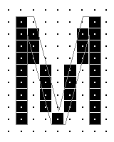 The same outline grid-fitted.