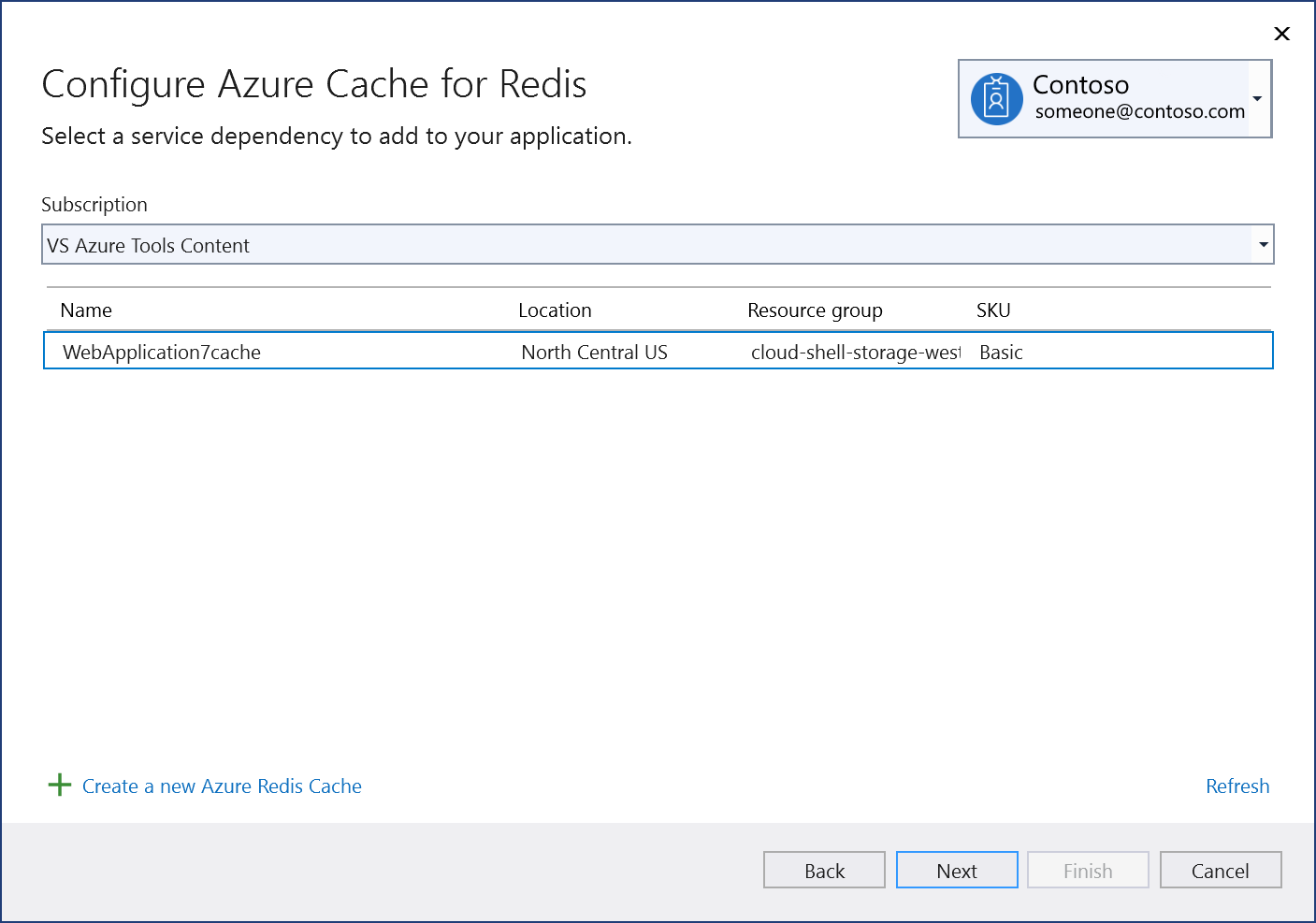 Redis için Azure Cache Yapılandır ekranının ekran görüntüsü. İleri vurgulanır.