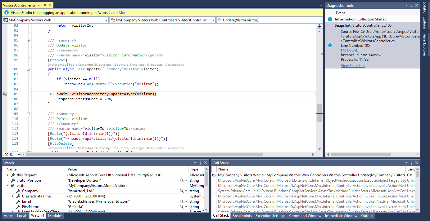 Anlık görüntü verilerini inceleme