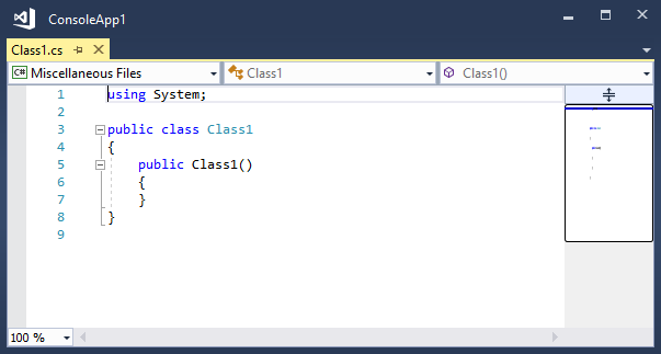 Visual Studio'da C# kod dosyasının ekran görüntüsü.
