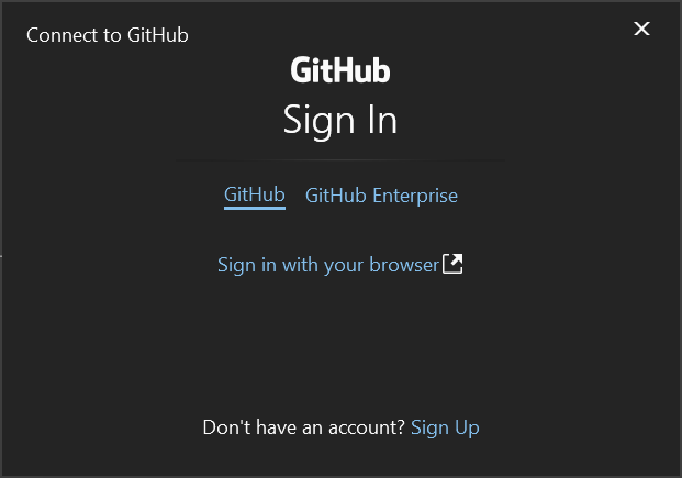 GitHub Enterprise ile oturum açma işlemini gösteren ekran görüntüsü.