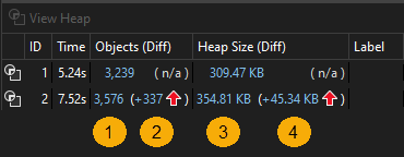 Anlık görüntü görünümü bağlantılarının ekran görüntüsü