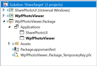 UWP başvurusu ile Windows Paketleme Projesi