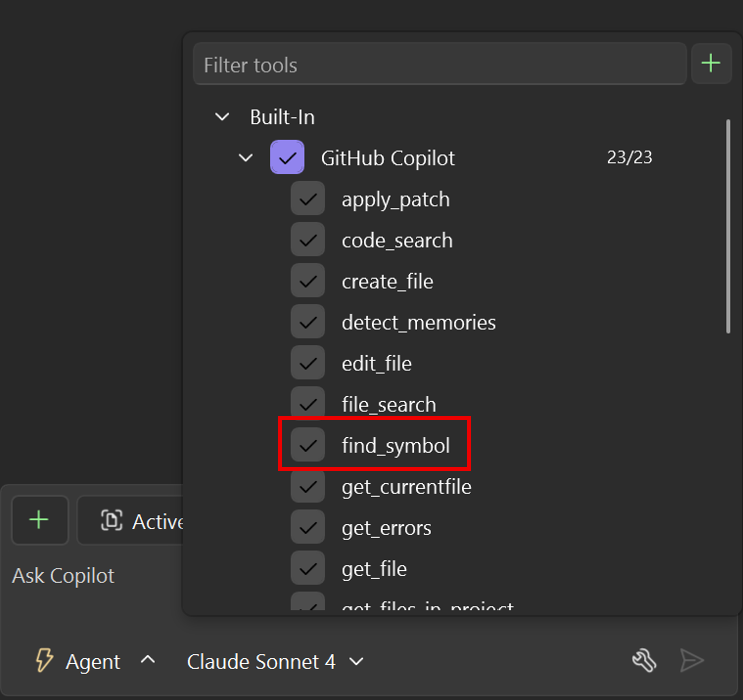 Find_symbol aracı