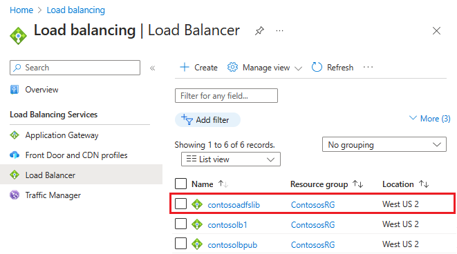 Screenshot showing the new load balancer you just created.