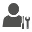 Person and tools icon