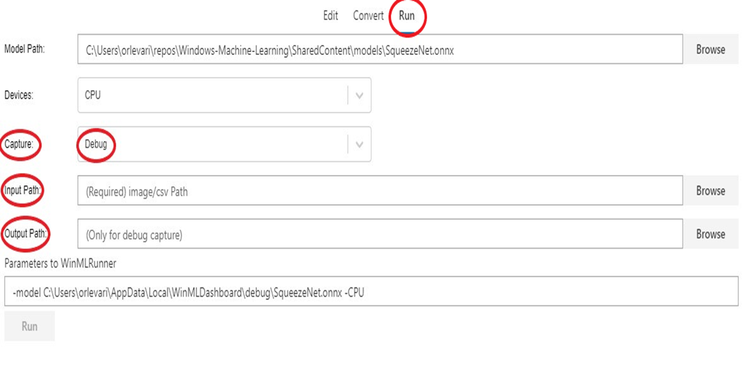Model çalıştırma
