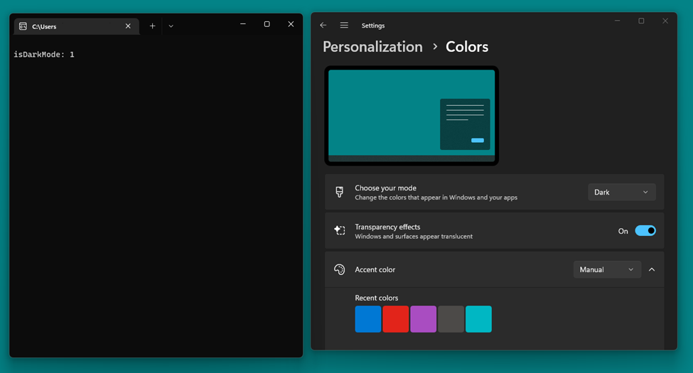 Koyu modda bir uygulamanın ekran görüntüsü.
