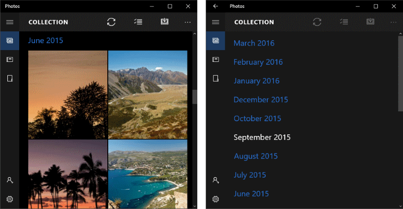Fotoğraflar uygulamasında kullanılan anlamsal yakınlaştırma