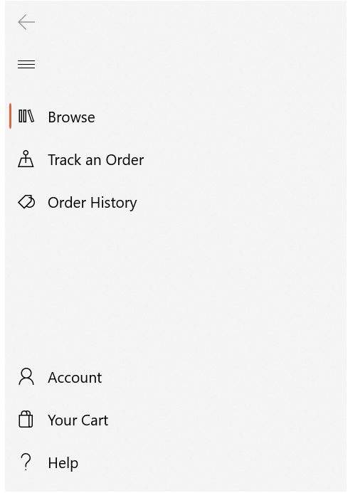 FooterMenuItems ile NavigationView