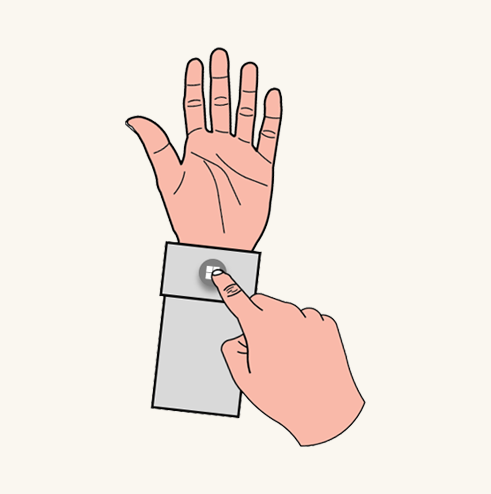 Wrist icon press