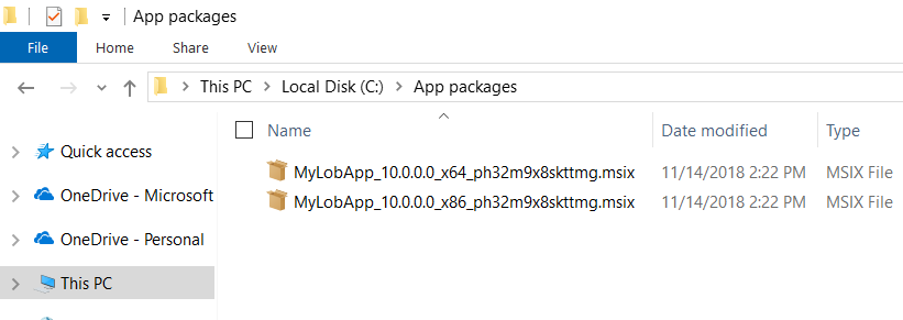 Paketleri bir dizinde paketleme
