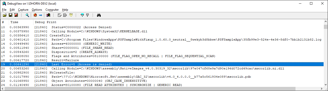 TraceShim Erişimi Reddedildi