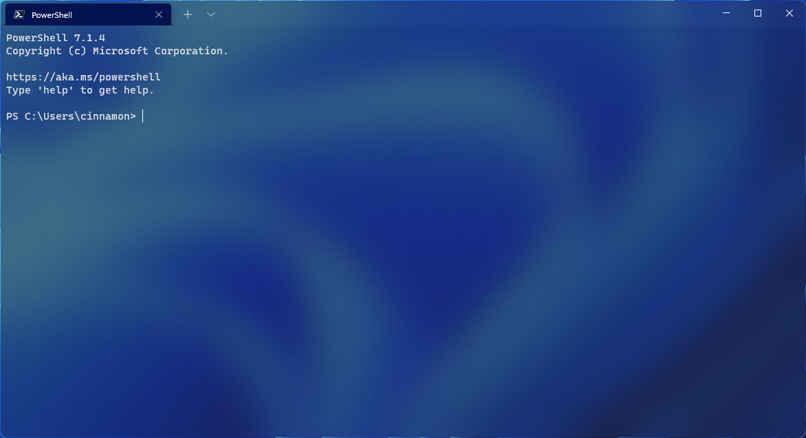 Sekme satırında Windows Terminal akrilik