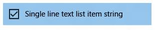a listviewitempresenter with inline check box