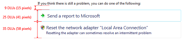 komut bağlantısı boyutlandırma ve aralığının ekran görüntüsü 