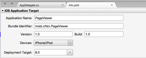 The app's Info.plist