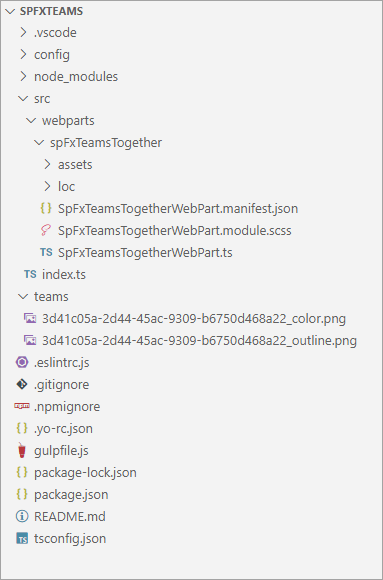 Screenshot of the SharePoint Framework Project.