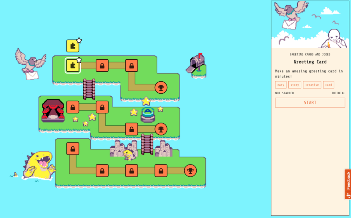 Screenshot of the beginner skillmap.