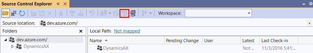 Screenshot showing the Rollback Entire Changeset icon.