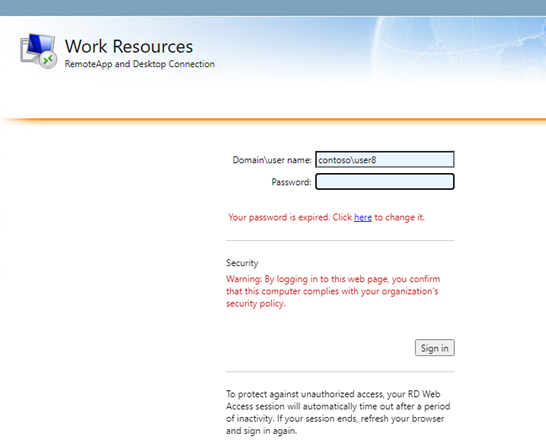 A screenshot of the link displayed to change your password.