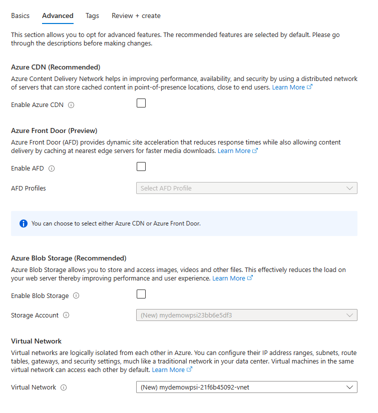 Screenshot of WordPress Advanced Settings.