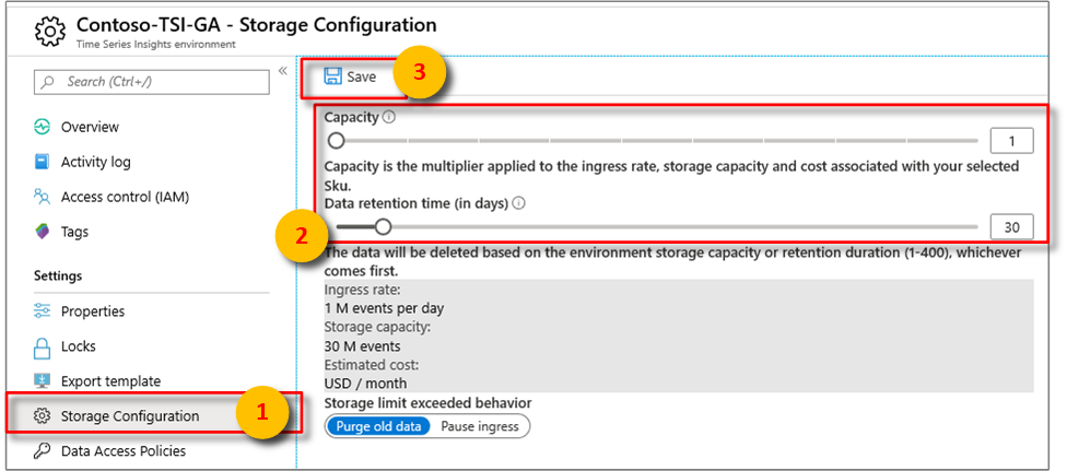 Configure retention
