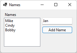 Running a Windows Forms for .NET app in Visual Studio 2026.