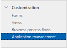 Опція Application Management на карті сайту.