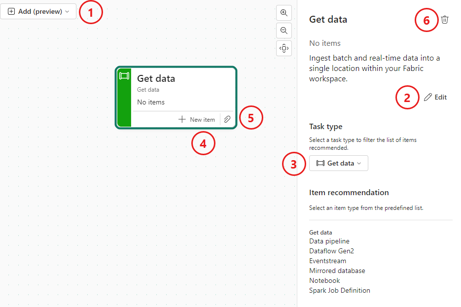 Screenshot explaining the task details pane.